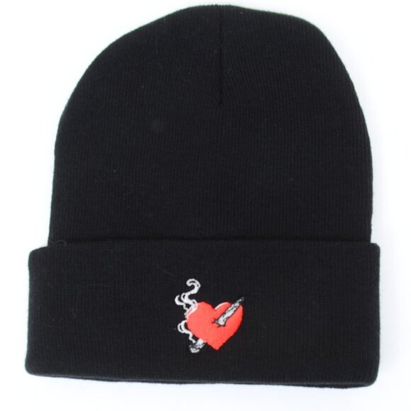 G-Eazy Embroidered Heart & Smoke Beanie Skull Cap NEW - Picture 1 of 3